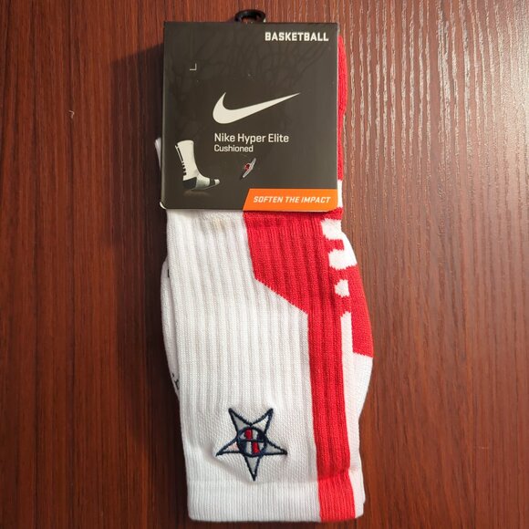 Team USA Nike Elite Socks White/Red Crew Size Large Olympics Basketball *Rare* - Picture 1 of 3